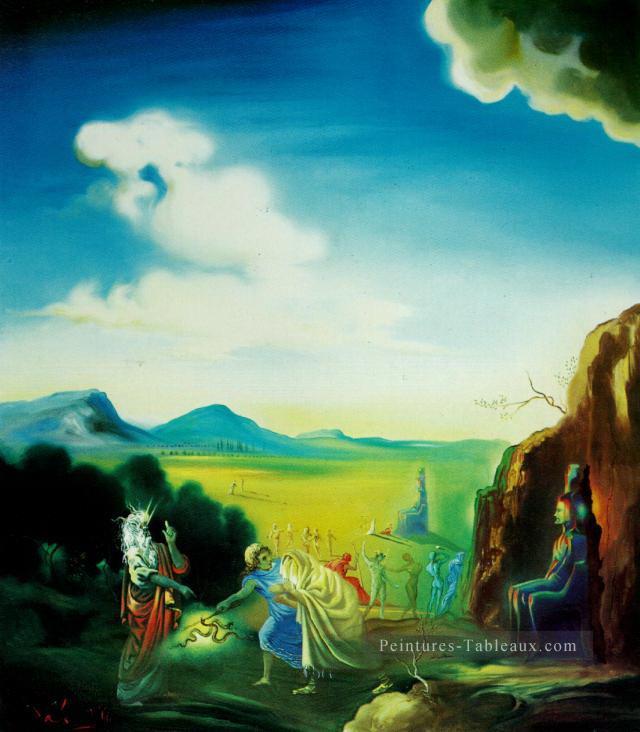Moïse et le pharaon Salvador Dali Peintures à l'huile
